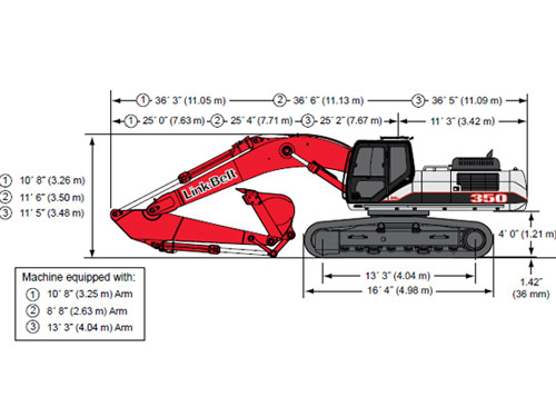 LBX LINK-BELT Large Excavator 350 X2 Crawler