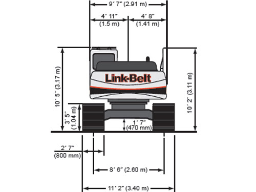 LBX LINK-BELT Long Reach Excavator  290 X2 LF Crawler