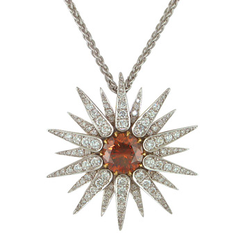 18k Gold 13 1/10ct TDW Clarity Enhanced Diamond Sun Necklace (G, VS2/SI1) | Luxury Jewelry