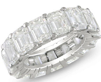 Miadora 18k White Gold 10 3/4ct TDW Emerald-cut Diamond Ring (D-E, VVS1-VVS2) | Luxury Jewelry