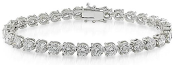 18k White Gold 13 7/8ct TDW Diamond Tennis Bracelet (G-H, I1-I2) | Luxury Jewelry