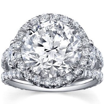 Platinum 7 1/2ct TDW Certified Diamond Engagement Ring | Luxury Jewelry