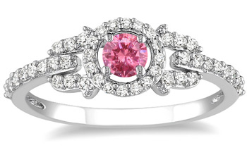 Miadora 14k White Gold 1ct TDW Pink and White Diamond Ring (G-H, I1-I2) | Luxury Jewelry