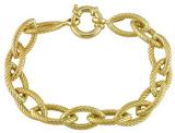 14k Yellow Gold Marquise-shaped Fancy Link Bracelet | Luxury Jewelry 