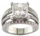 18k White Gold 4 3/4ct TDW Certified Clarity-enhanced Diamond Engagement Ring (F,SI3 ) | Luxury Jewelry 