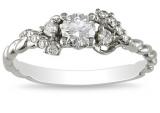 14k White Gold 1/2ct TDW Diamond Engagement Ring (G-H, I1-I2) | Luxury Jewelry