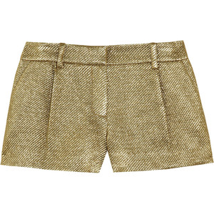 Diane von Furstenberg Naples metallic twill shorts - shorts | shortebi | შორტები