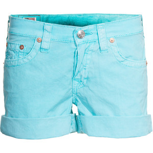 True Religion Romy Boyfriend Caribbean Rolled-Up Chino Shorts - shorts | shortebi | შორტები