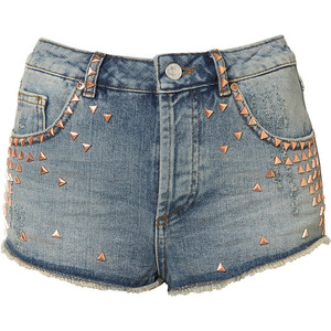 Petite Studded Denim Hotpants - shorts | shortebi | შორტები