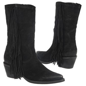 CARLOS BY CARLOS SANTANA  Women's Lafayette   Black Leather - Women's Boots