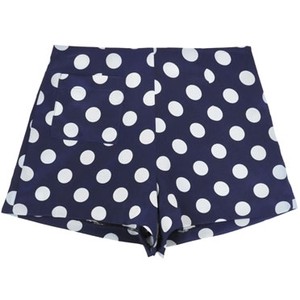 Rachel Antonoff Navy Dot Annie Shorts - shorts | shortebi | შორტები