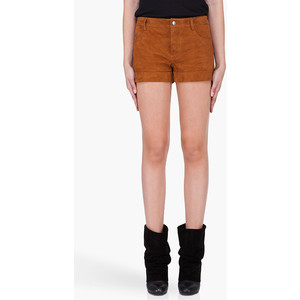 HAUTE HIPPIE Brown Suede Shorts - shorts | shortebi | შორტები
