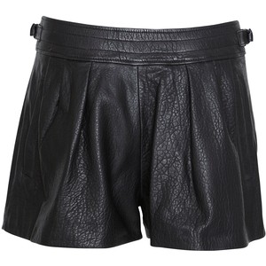 Isabel Marant Abon pleated leather shorts - shorts | shortebi | შორტები