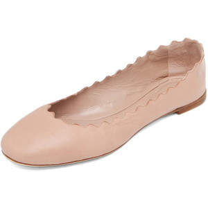 Chloe Scalloped Flats  - Women's Ballet Flat