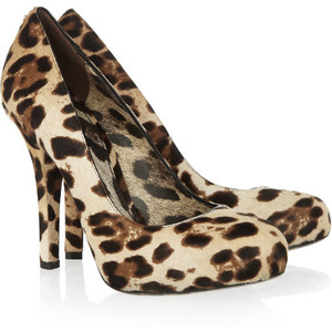 Dolce & Gabbana Leopard-print calf hair pumps - Women's Platform Pumps | Platformebi | პლატფორმები