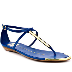 DV by Dolce Vita Archer - Bright Blue Stella - Women's Flat Sandals | Sandalebi | სანდალები