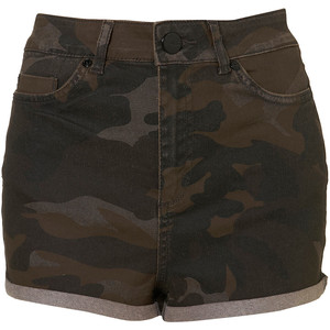 MOTO Camo Print High Waist Hotpants - shorts | shortebi | შორტები