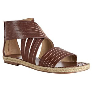Matt Bernson Cognac Leather 'adelaide' Flat Sandals - Women's Flat Sandals | Sandalebi | სანდალები