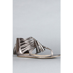 Dolce Vita The Ilana Sandal in Dark Silver Flash Stella - Women's Flat Sandals | Sandalebi | სანდალები
