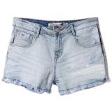 Threadbare Frayed Hem Light-blue Shorts - shorts