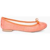 REPETTO Orange Silk Ballerina Flats - Women's Ballet Flat Shoes 