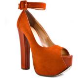 Luichiny mer av det - Orange Suede - Kvinners Plattform Pumper sko 