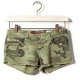Pull & Bear Camouflage Denim Shorts - shorts