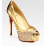 Christian Louboutin的張曼玉閃光塗層的金屬蛇 - 女鞋 