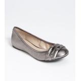 Franco Sarto Ariana Flat Metallic Silver - Women's Ballet Flat Shoes 