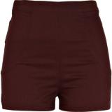 River Island Dark Red High Waisted Shorts - shorts
