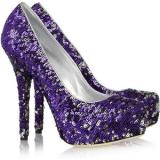 Dolce & Gabbana sequined lær plattform pumps - Kvinners Plattform Pumper sko 