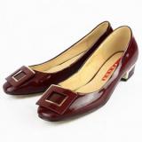 Prada Square Leather - Women's Ballet Flat Shoes 