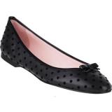RED VALENTINO Ballet Flat Black Leather - Women's Ballet Flat Shoes 