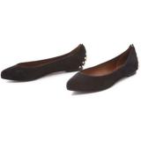 McQueen Studded Pointy Toe Flats - Women's Ballet Flat Shoes 