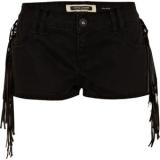 River Island Black Tassel Denim Shorts - shorts