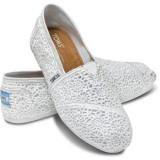 TOMS Crochet Classics White - Women's Ballet Flat Shoes 