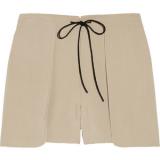 Tibi Drawstring washed-crepe shorts - shorts
