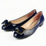 Prada Patent Leather Bow - Women's Ballet Flat Shoes 