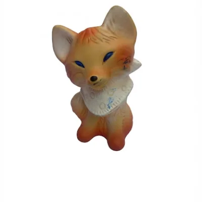 საბჭოთა ვინტაჟური რეზინის სათამაშო „მელაკუდა შარფით“